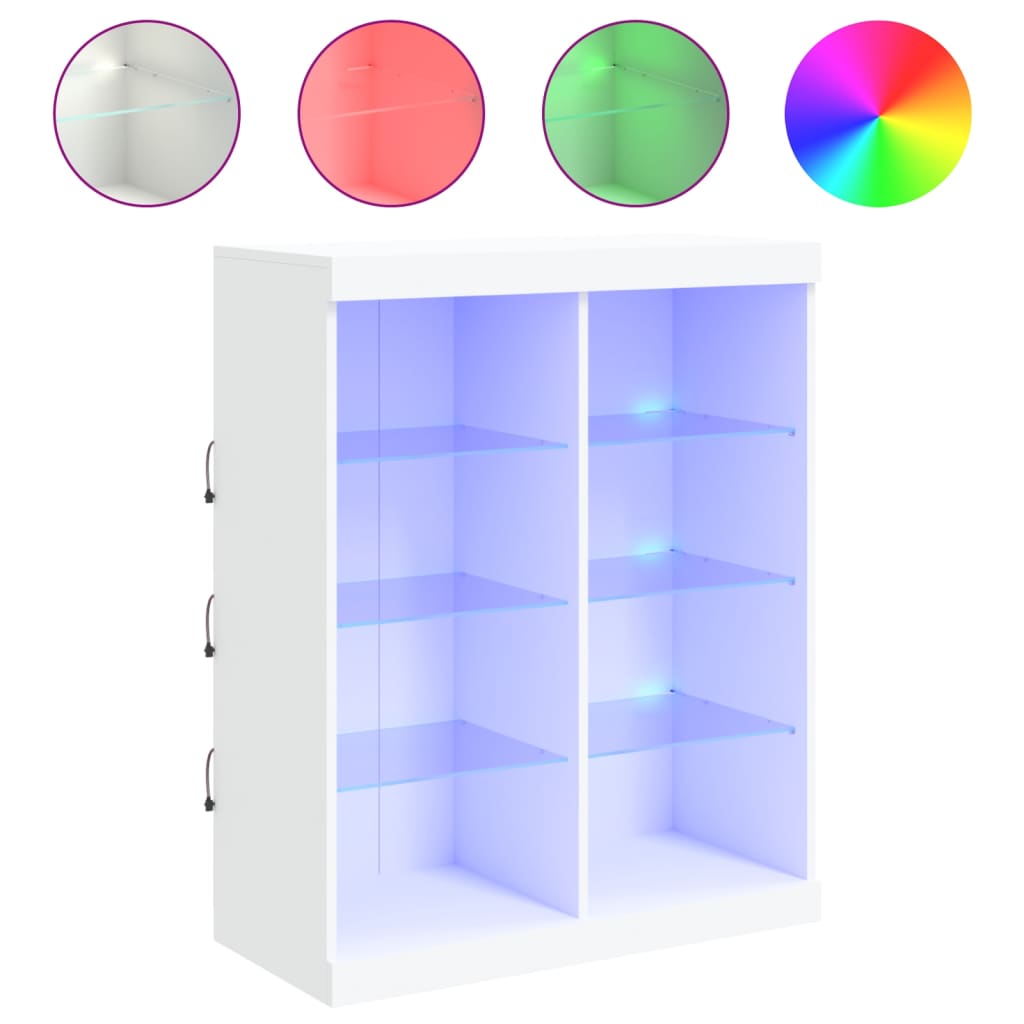 Thumbnail - vidaXL Sideboard mit LED-Leuchten Weiß 81x37x100 cm