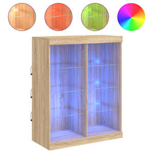 vidaXL puhvetkapp LED-tuledega, Sonoma tamm, 81 x 37 x 100 cm