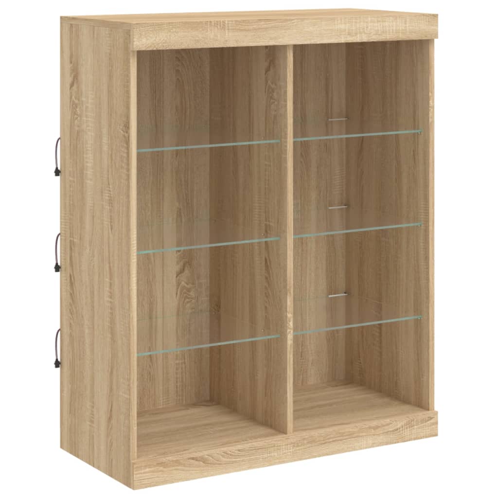 Thumbnail - vidaXL Sideboard mit LED-Leuchten Sonoma-Eiche 81x37x100 cm