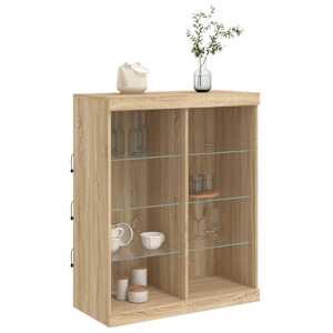 Příborník s LED osvětlením dub sonoma 81 x 37 x 100 cm - obrázek 5