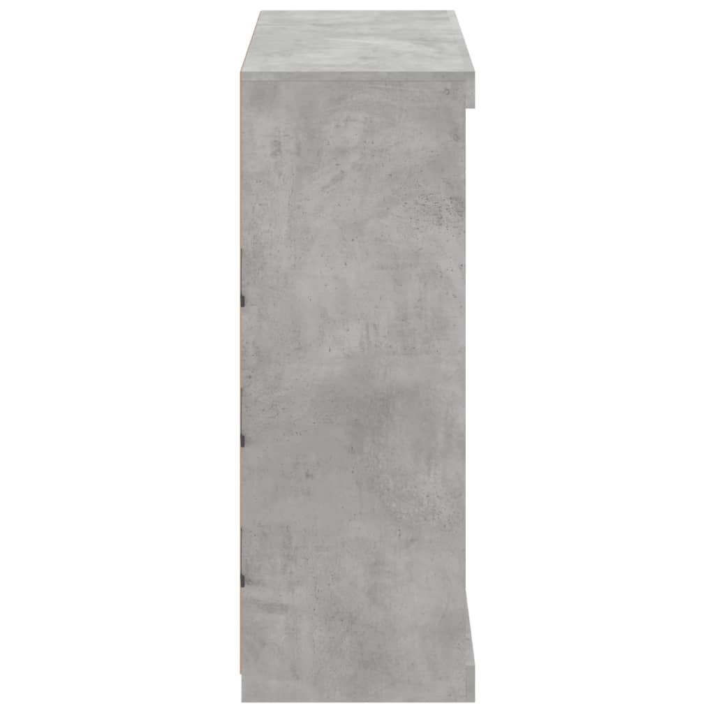 Servantă cu lumini LED, gri beton, 81x37x100 cm