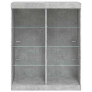 Příborník s LED osvětlením betonově šedý 81 x 37 x 100 cm - obrázek 6