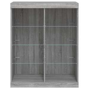 Příborník s LED osvětlením šedý sonoma 81 x 37 x 100 cm - obrázek 6