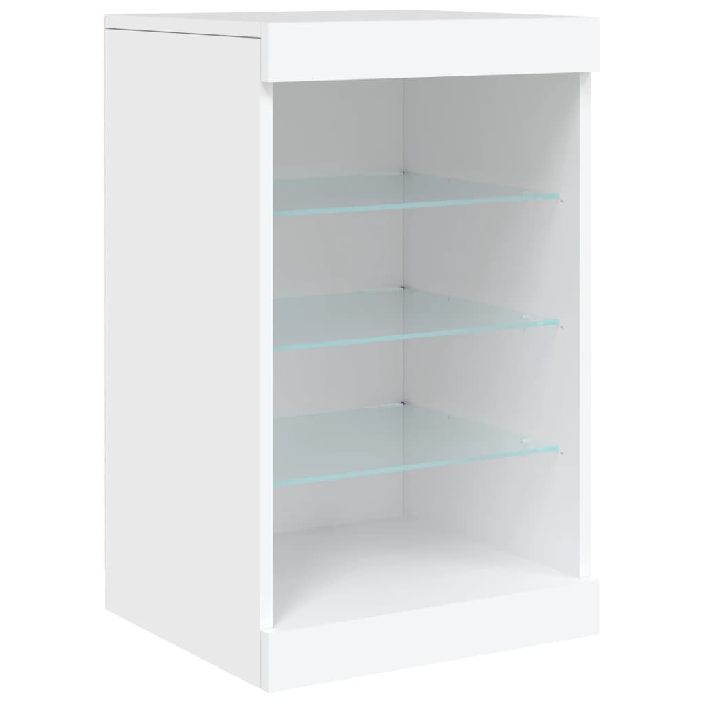 vidaXL Servantă cu lumini LED, alb, 41x37x67 cm