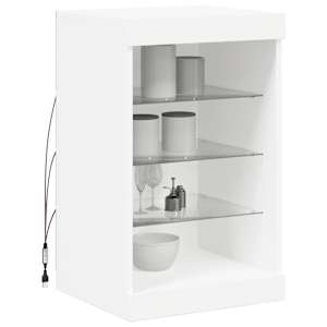 Příborník s LED osvětlením bílý 41 x 37 x 67 cm - obrázek 5