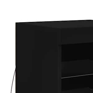 Příborník s LED osvětlením černý 41 x 37 x 67 cm - obrázek 9
