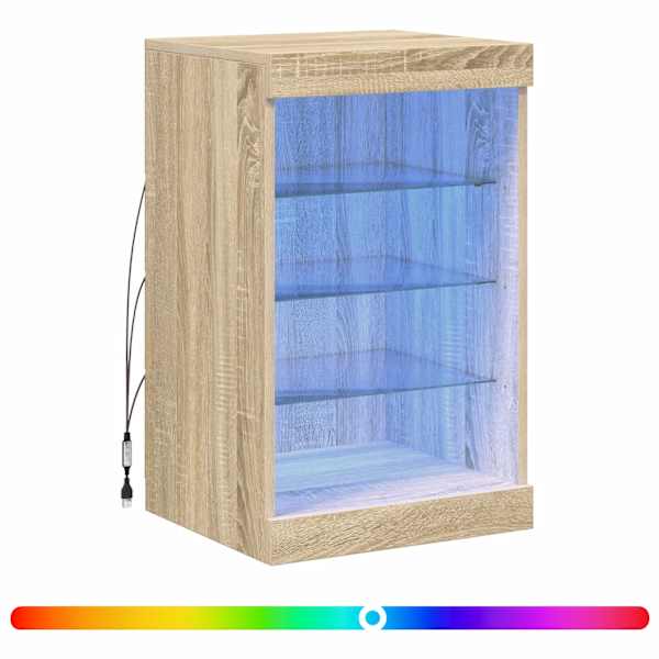 vidaXL puhvetkapp LED-tuledega, Sonoma tamm, 41 x 37 x 67 cm