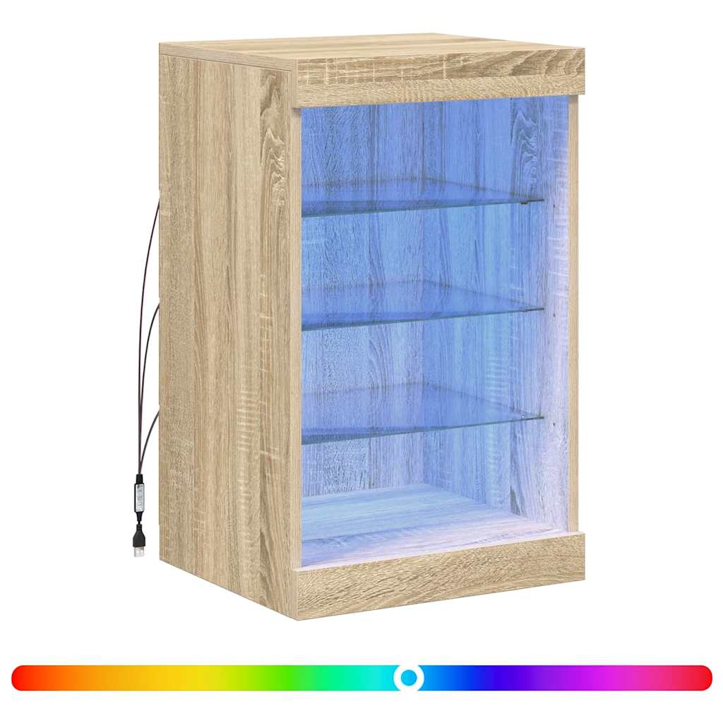 E-shop vidaXL Komoda s LED svetlami dub sonoma 41x37x67 cm