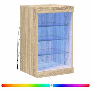 Příborník s LED osvětlením dub sonoma 41 x 37 x 67 cm - obrázek 2