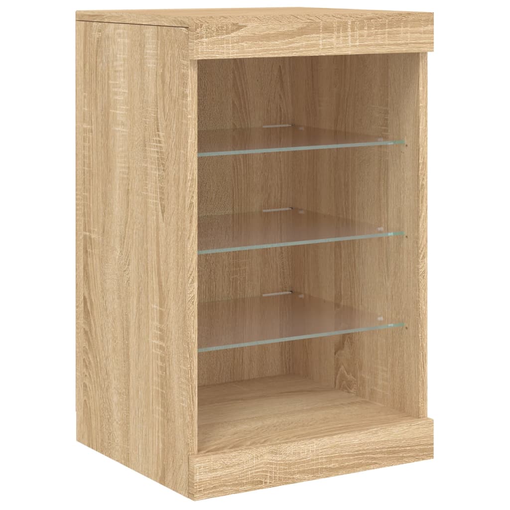 vidaXL Dressoir met LED-verlichting 41x37x67 cm sonoma eikenkleurig afbeelding