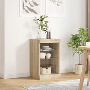 Příborník s LED osvětlením dub sonoma 41 x 37 x 67 cm - obrázek 1