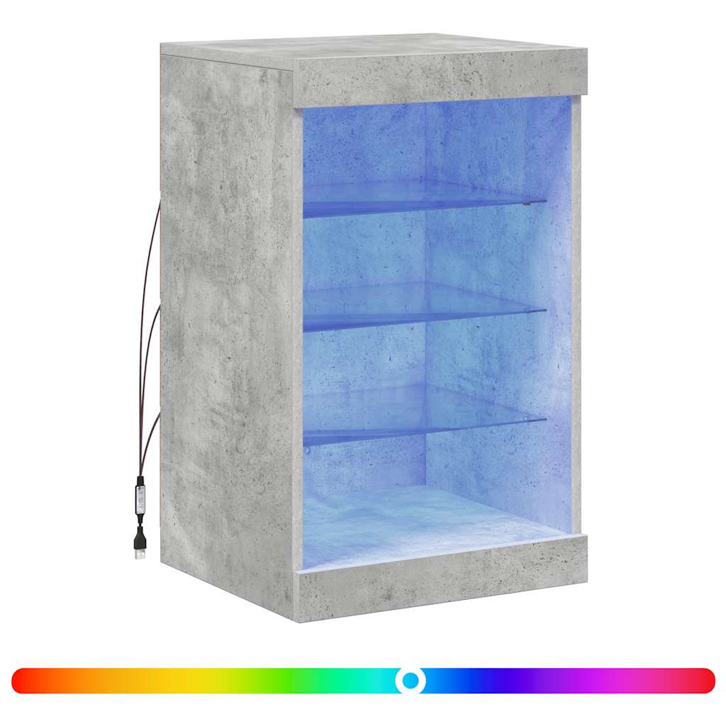 Thumbnail - vidaXL Sideboard mit LED-Leuchten Betongrau 41x37x67 cm