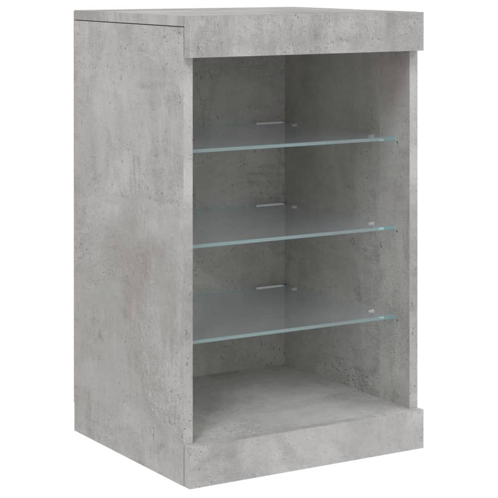 vidaXL Dressoir met LED-verlichting 41x37x67 cm betongrijs afbeelding