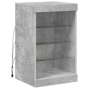 Příborník s LED osvětlením betonově šedý 41 x 37 x 67 cm - obrázek 3