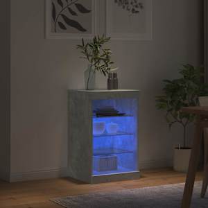 Příborník s LED osvětlením betonově šedý 41 x 37 x 67 cm - obrázek 4
