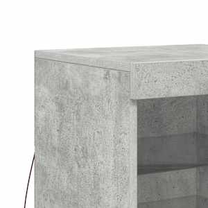 Příborník s LED osvětlením betonově šedý 41 x 37 x 67 cm - obrázek 9