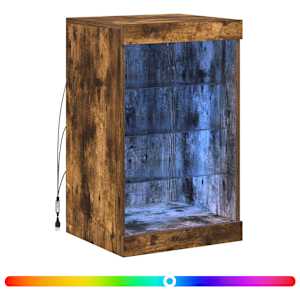 Příborník s LED osvětlením kouřový dub 41 x 37 x 67 cm - obrázek 2