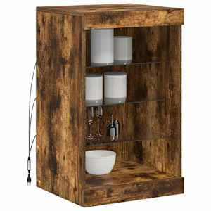 Příborník s LED osvětlením kouřový dub 41 x 37 x 67 cm - obrázek 5