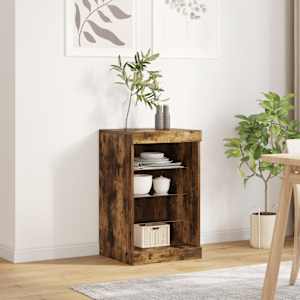 Příborník s LED osvětlením kouřový dub 41 x 37 x 67 cm - obrázek 1