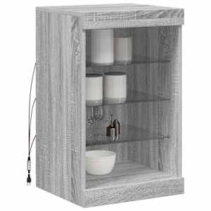Příborník s LED osvětlením šedý sonoma 41 x 37 x 67 cm - obrázek 5