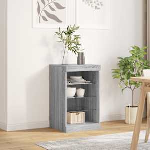Příborník s LED osvětlením šedý sonoma 41 x 37 x 67 cm - obrázek 1