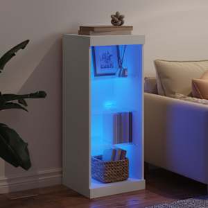 Příborník s LED osvětlením bílý 41 x 37 x 100 cm - obrázek 3