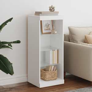 Komoda z LED lučkami bela 41x37x100 cm