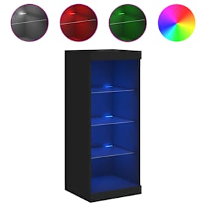Příborník s LED osvětlením černý 41 x 37 x 100 cm - obrázek 2