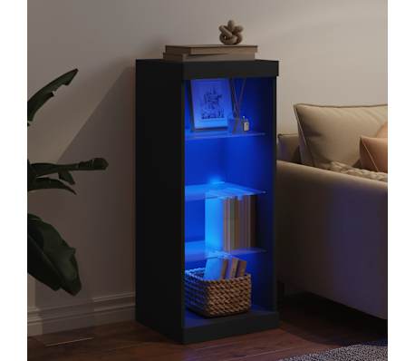vidaXL Dressoir met LED-verlichting 41x37x100 cm zwart