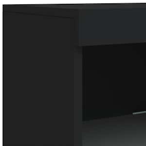 Příborník s LED osvětlením černý 41 x 37 x 100 cm - obrázek 9