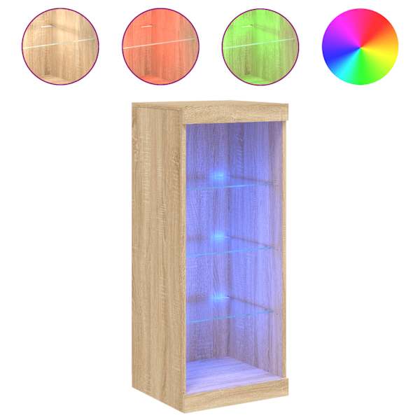 vidaXL puhvetkapp LED-tuledega, Sonoma tamm, 41 x 37 x 100 cm