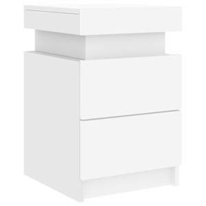 Noční stolky s LED osvětlením 2 ks bílé 35 x 39 x 55 cm - obrázek 6