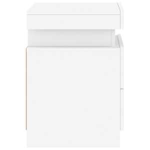 Noční stolky s LED osvětlením 2 ks bílé 35 x 39 x 55 cm - obrázek 10