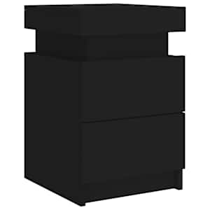 Noční stolky s LED osvětlením 2 ks černé 35 x 39 x 55 cm - obrázek 6