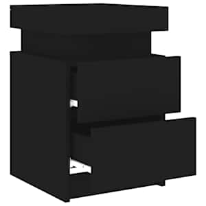 Noční stolky s LED osvětlením 2 ks černé 35 x 39 x 55 cm - obrázek 8