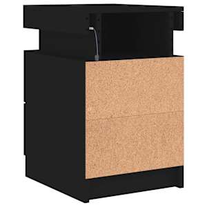 Noční stolky s LED osvětlením 2 ks černé 35 x 39 x 55 cm - obrázek 11