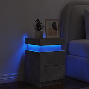 Noční stolek s LED osvětlením betonově šedý 35 x 39 x 55 cm - obrázek 4