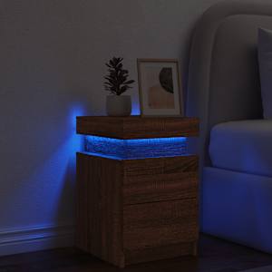 Noční stolek s LED osvětlením hnědý dub 35 x 39 x 55 cm - obrázek 4