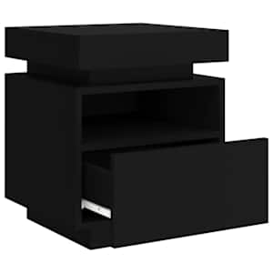 Noční stolky s LED osvětlením 2 ks černé 40 x 39 x 48,5 cm - obrázek 6