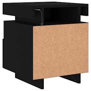 Noční stolky s LED osvětlením 2 ks černé 40 x 39 x 48,5 cm - obrázek 8