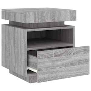 Noční stolek s LED osvětlením šedý sonoma 40 x 39 x 48,5 cm - obrázek 6
