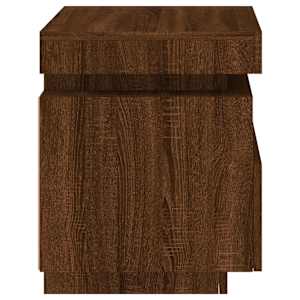 Noční stolek s LED osvětlením hnědý dub 40 x 39 x 48,5 cm - obrázek 8