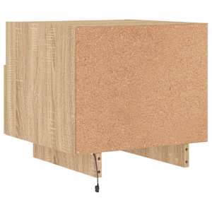 Noční stolek s LED osvětlením dub sonoma 40 x 39 x 37 cm - obrázek 9