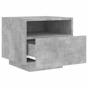 Noční stolek s LED osvětlením betonově šedý 40 x 39 x 37 cm - obrázek 6