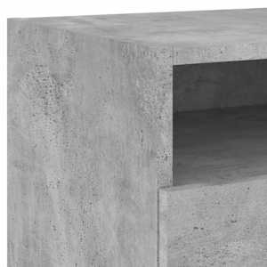 Noční stolek s LED osvětlením betonově šedý 40 x 39 x 37 cm - obrázek 10