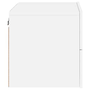 Nástěnný noční stolek s LED osvětlením bílý - obrázek 8
