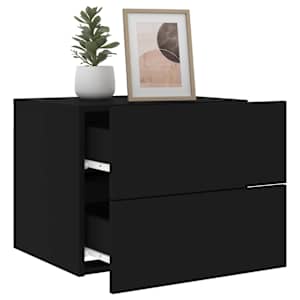 Nástěnné noční stolky s LED osvětlením 2 ks černé - obrázek 4