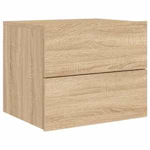 Nástěnné noční stolky s LED osvětlením 2 ks dub sonoma - obrázek 6