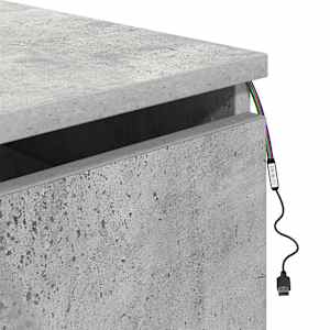 Nástěnné noční stolky s LED osvětlením 2 ks betonově šedé - obrázek 12