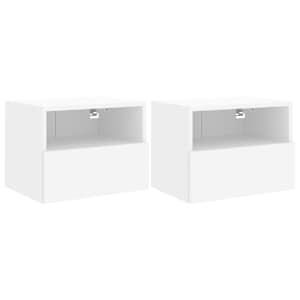 Nástěnné TV skříňky 2 ks bílé 40 x 30 x 30 cm kompozitní dřevo - obrázek 2